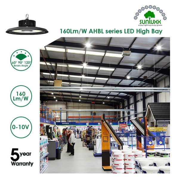 Commercial Industrial High Bay LED Lights 150W Anti Glaring 60°/90°/120° Optical Lens