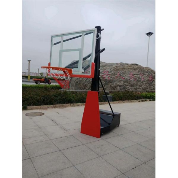 Manual Hydraulic Basketball Frame with 120*80cm Boards and 205-275cm Lifting Height