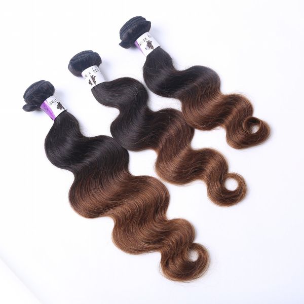 hair products 100% virgin unprocessed cheap root black ombre color human hair weft