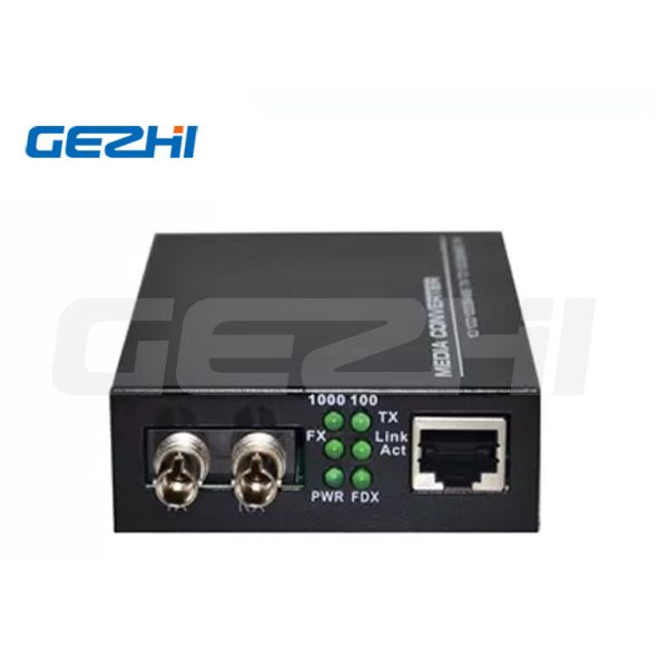 850nm 550m Multimode Fiber Media Converter for 1000Base-TX to 1000Base-SX with 10/100/1000Mbps Data Rate