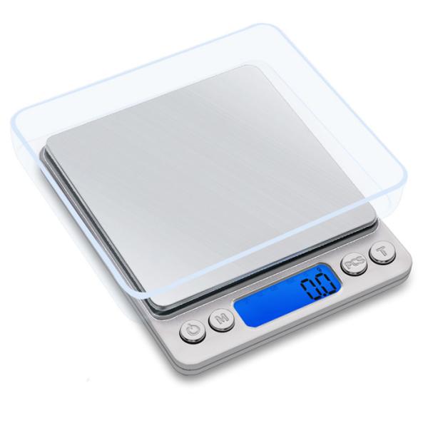 Plateforme de pesage en acier inoxydable de 3 kg en noir J R argenté supérieur noir