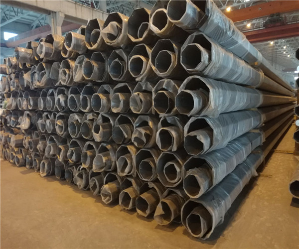 9m 30ft Power Transmission Poles Bitumen Painted 69kv Electric Steel Pole
