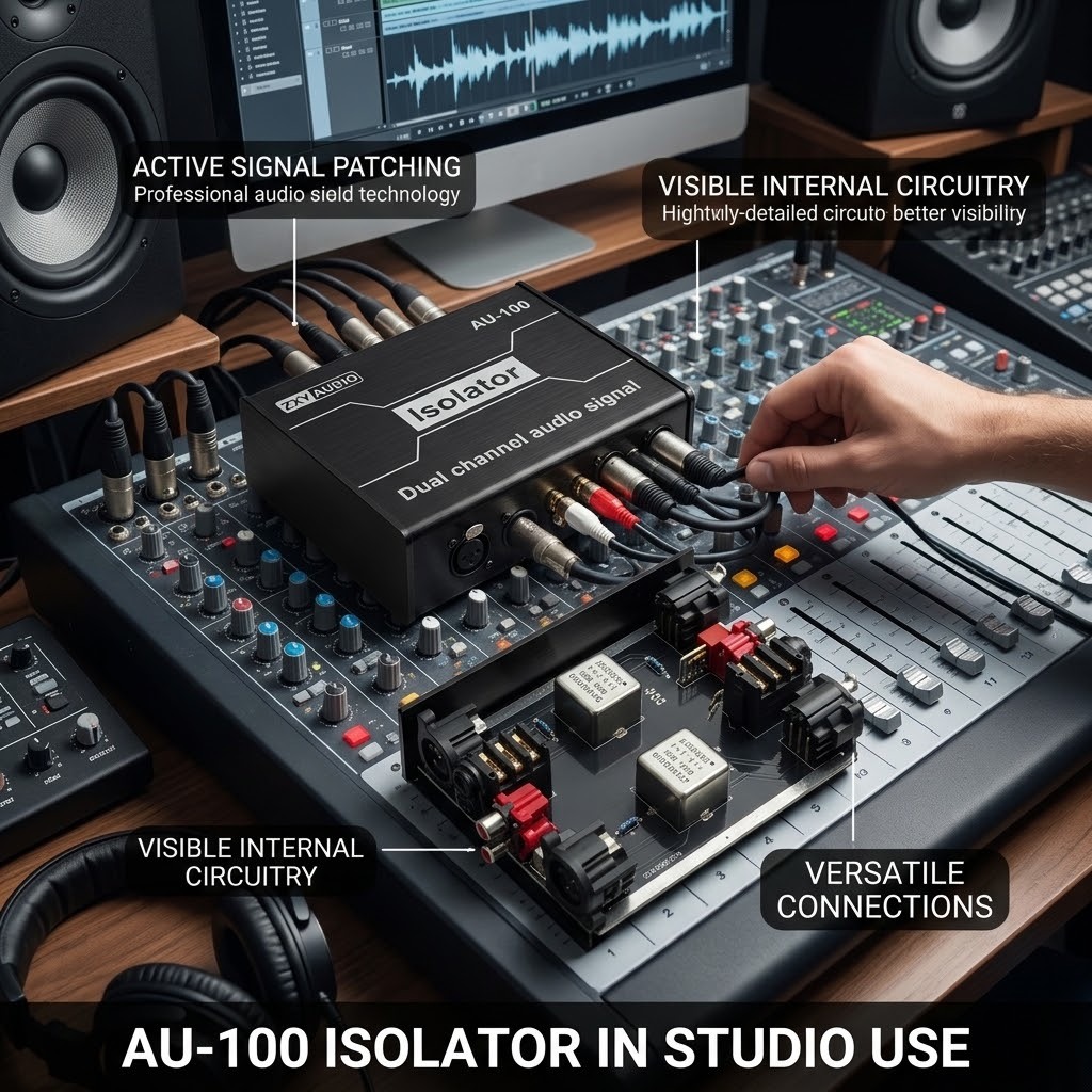 Stereo Audio Isolation Transformer for Noise Reduction Electrical Isolation and High Fidelity Audio