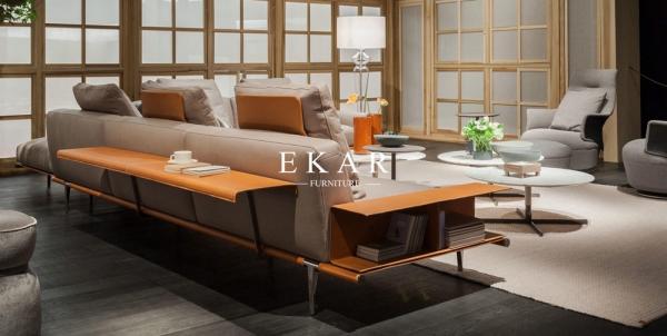 High End Modern Home Furniture Sectional L Shaped Fabric Couch Living Room Sofa