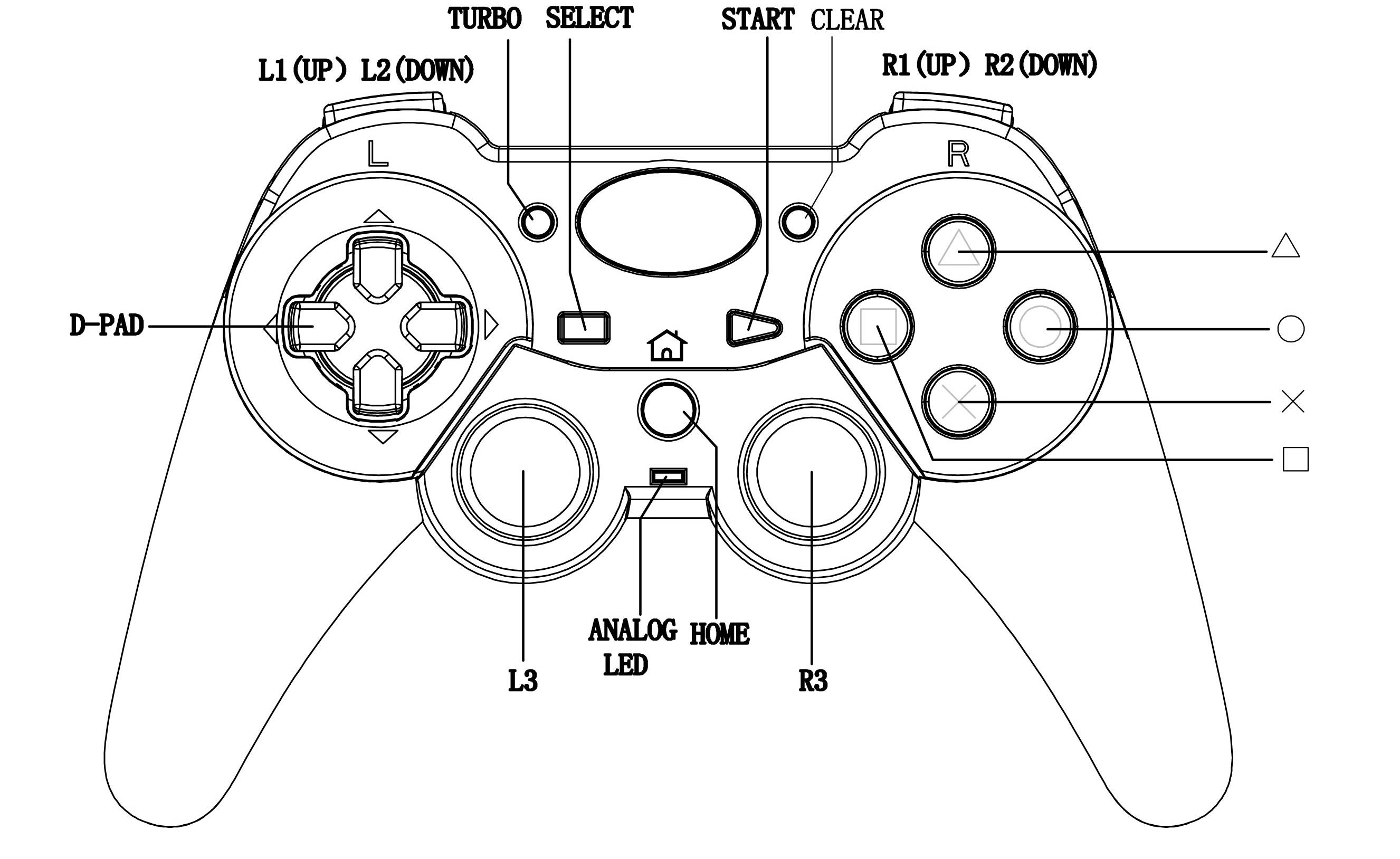 2.4G Wireless USB Game Controller Durable BT P3/PC-D-INPUT/X-INPUT For Tablet PC / Computer