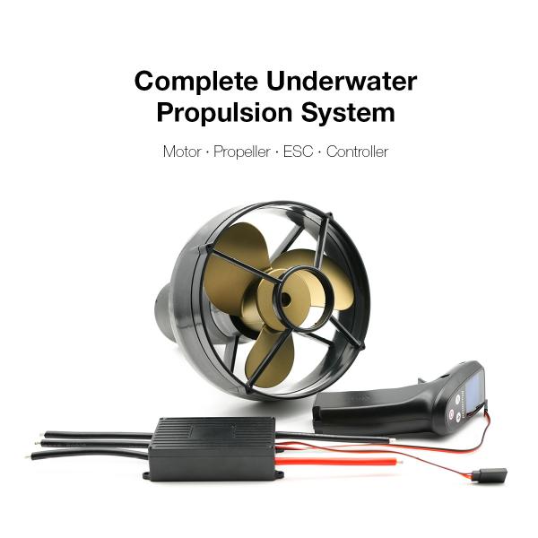Moteur de propulsion sans balais étanche IP68, poussée de 55 kg, 10 kW