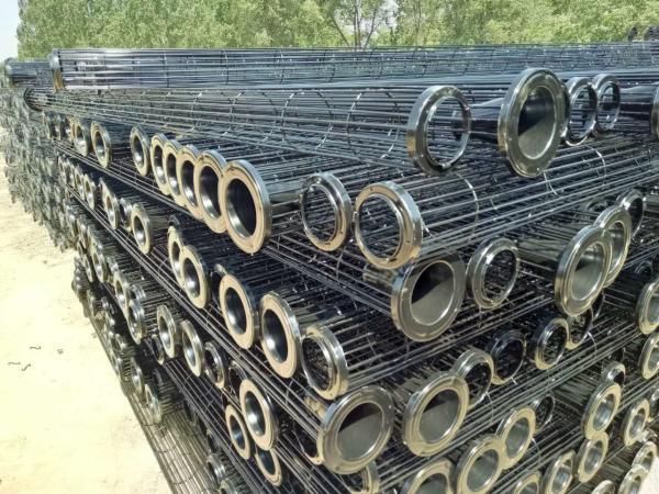 Zinc Galvanization Dust Filter Bag Cage 24 Vertical Wires ISO9001 2008 Certified