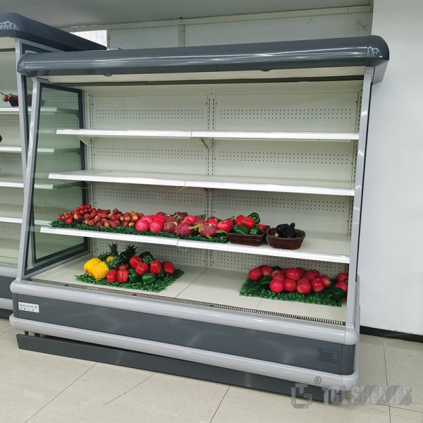 Glass Door Supermarket Display Refrigerator Vertical for beverage Morden Style