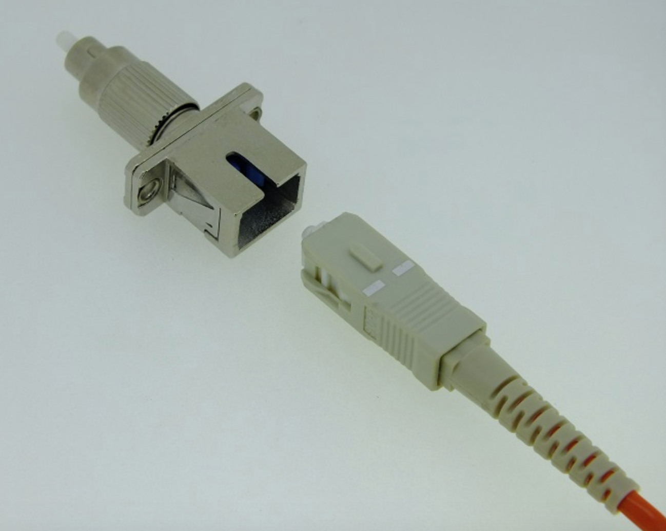 FC Male To SC Female Fiber Optic Adapter Metal Housing Single / Multi Mode Optional