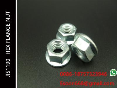 JIS1190 M12 Hex Flange Nut,Yellow Zinc Plated,Grade 4.8 Bulk packing
