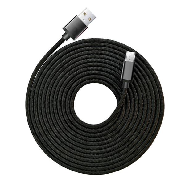 CE trançado de nylon de carregamento preto de RoHS do cabo de dados da cor 3A USB certificado