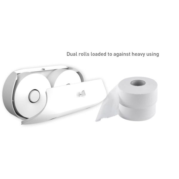 ABS Plastic Double Jumbo Toilet Paper Dispenser Special Double - Tube Design