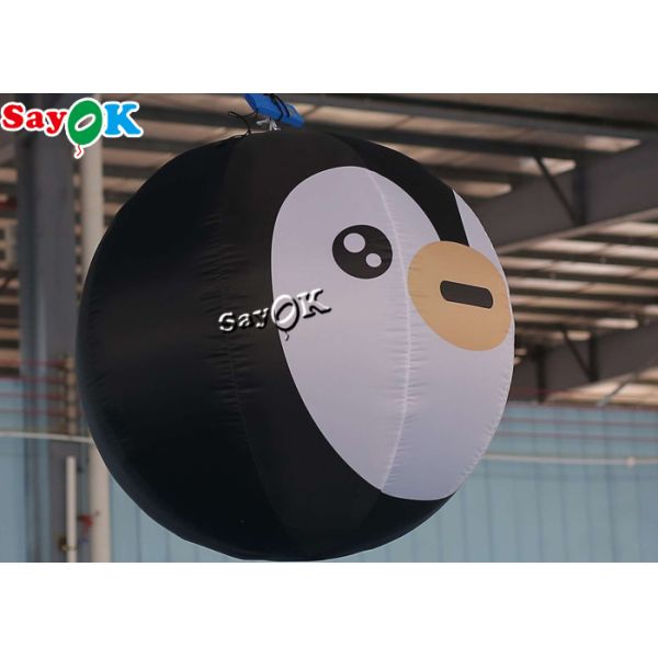 1m 3.3ft Small Christmas Decor Inflatable Penguin With Led Light