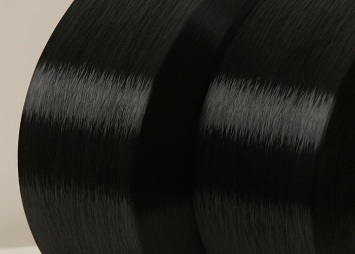 DDB / Dope Dyed Polyester POY Yarn 250D , Black Polyester Core Spun Yarn For Knitting
