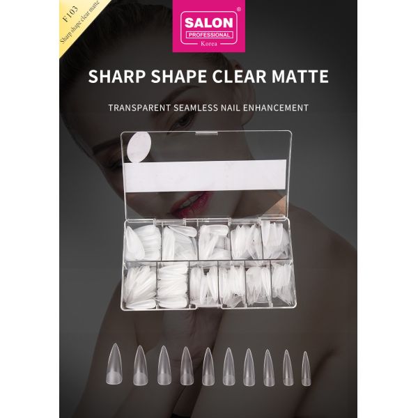 Matte Clear Almond Nails Extra Long Stiletto False Nails Sharp Shape Acrylic Fake Nail Tips for Nail Art