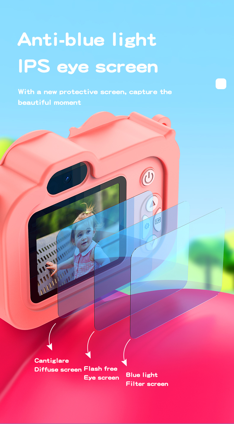 DLC Kids Camera Unicorn Design Plastic & ABS Case | Dual Camera CCD MicroSD <2