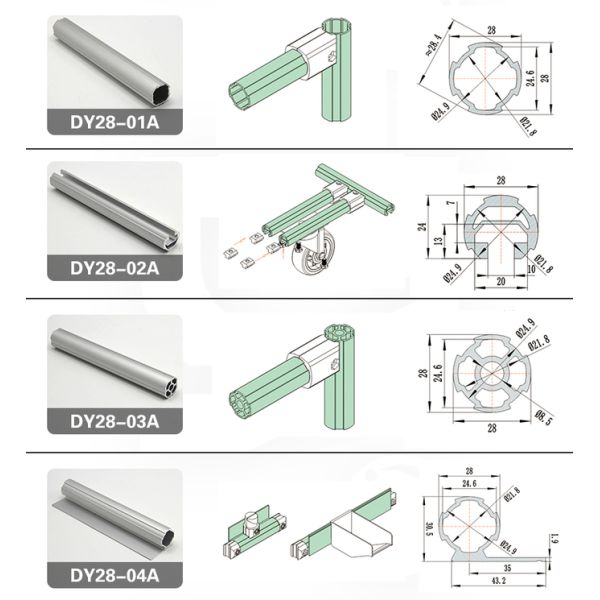7075 алюминиевых штранг-прессований рамки зеркала T8 1.7mm
