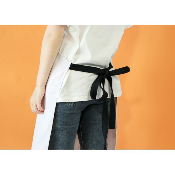 White Canvas Girls 60 X 80cm Kitchen Cooking Apron