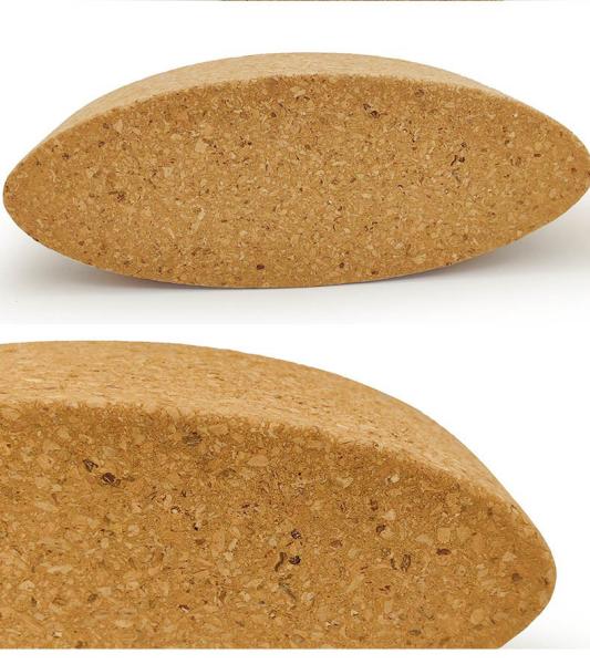 Natural Egg Oval Cork Blocks Yoga Bricks for supporting stabilizing aligning