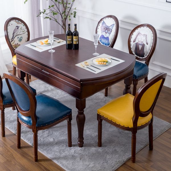 New Arrival European Vintage Dining Chair Upholstered Solid Wood Chair for Cafe Restaurant Hotel Factory Wholesale Supply