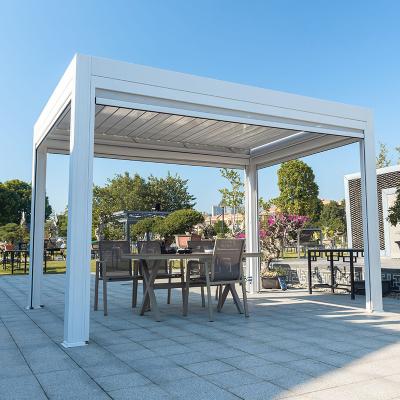 Pavilhão de metal Quadro de pátio externo Pavilhão de lazer de alumínio Pergola de luva