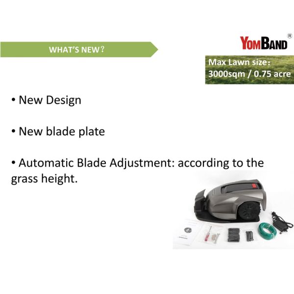 Газонокосилка высоты регулируемая, перезаряжает автоматическую косилку сада робота малошумную