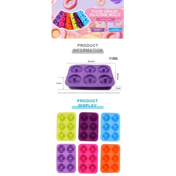 Прессформы торта силикона полости 120g 6 замораживателя безопасные