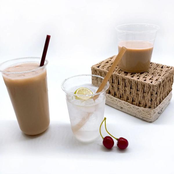 PET PLA Clear Plastic Cup With Lids Custom Logo 100% Biodegradable 32oz