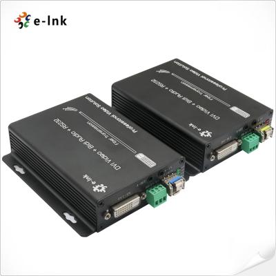 DVI Fiber Optic Extender with KVM, Audio, RS232 & GPIO