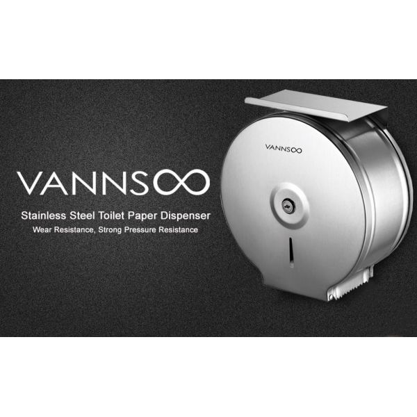 Commercial Toilet Paper Dispensers 9in Bathroom Jumbo Toilet Paper Dispenser Stainless Steel Toilet Roll Holder Storage