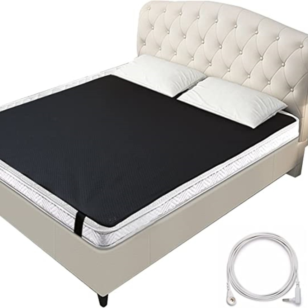 Eco-Friendly Conductive Carbon Coated Vegan Leather Grounding Pad Mattress Cover Breathable Comfortable Leather Grounding Pad