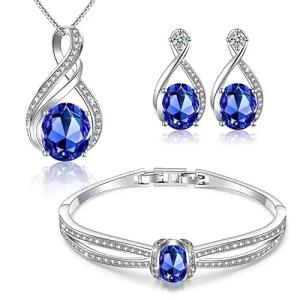 L'ovale de halo de 925 Sterling Silver Ring Pendant Earring forment des ensembles de bijoux de Tanzanite