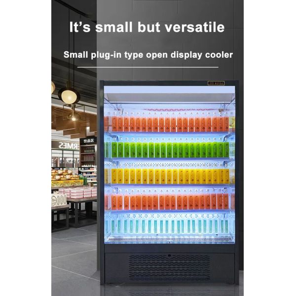 Холодильник дисплея фронта вентиляторной системы охлаждения открытый мини для магазина магазина
