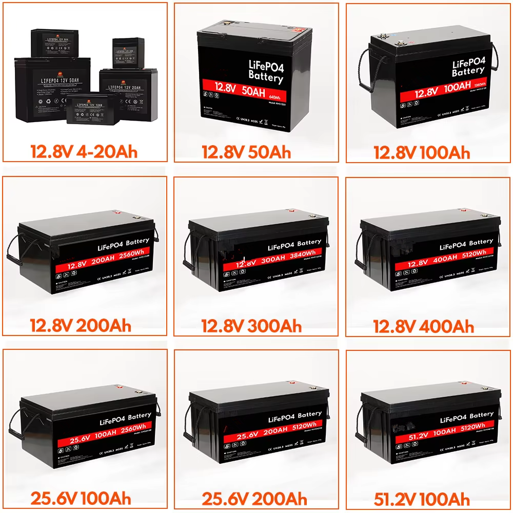12.8v Solar Ion Phosphate Lithium RV Battery 200ah 300Ah 400ah Pack OEM