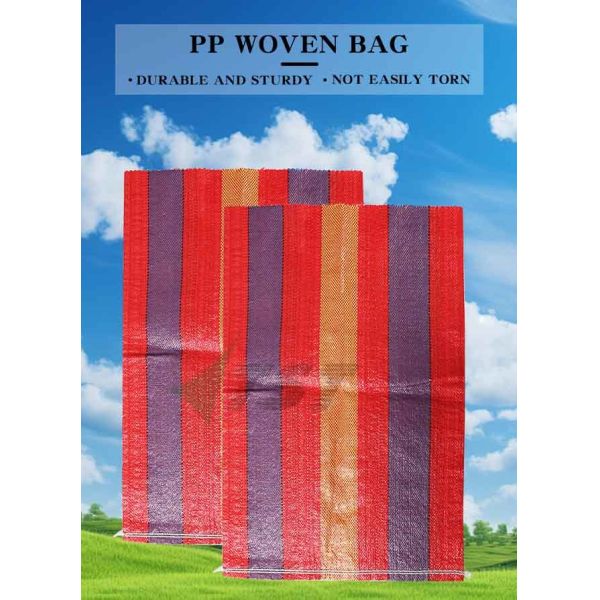 Multicolor Clown Sack PP Woven Bag With Strips For Industry And Agriculture