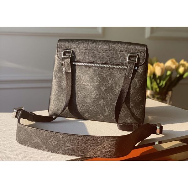 Leather Message Tote Ladies White Cross Body Bag Monogram Eclipse