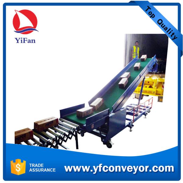 Telescopic portable power and light duty unloading belt conveyor