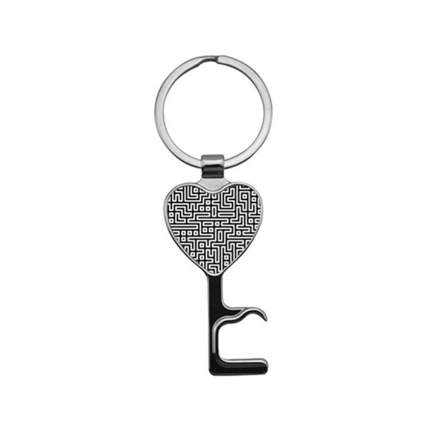 Customized Printing Fashion Stainless Steel Keychain / Jewelled Key Rings
