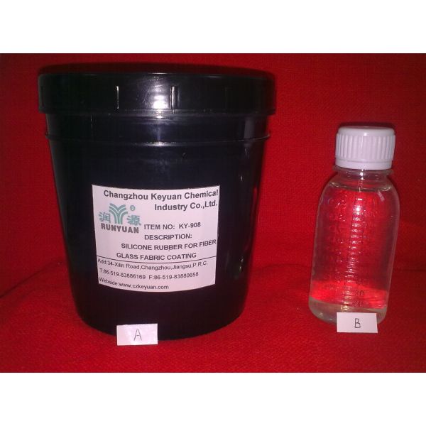 KY-908 Two Components Liquid Silicone Rubber Curing for Fiber Glass Fabric Cating, Wear Resistance / Grease Proof