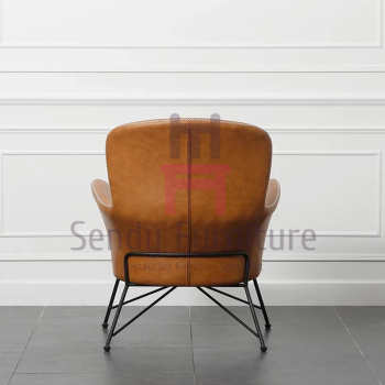 High Back Metal Leg Armrests 0.55cbm Single Sofa Chair