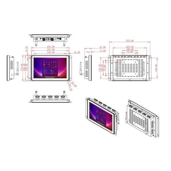 10.1-Inch Windows Embedded Terminal for Industrial Control, Medical Diagnostics, Retail Dashboards, and Smart Warehouses