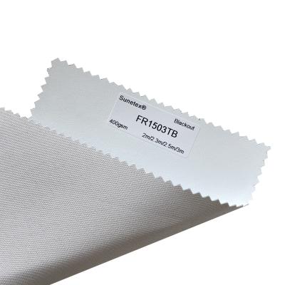 3m Width 100% Polyester Blackout Roller Fabric White Coated For Window Decor