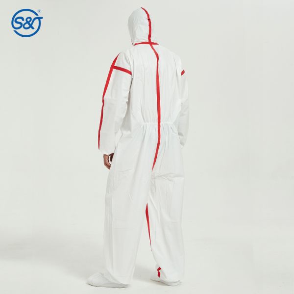 Laboratories Non Woven Protective Coverall EU Standard EN14126 Type 5 And 6 Coveralls