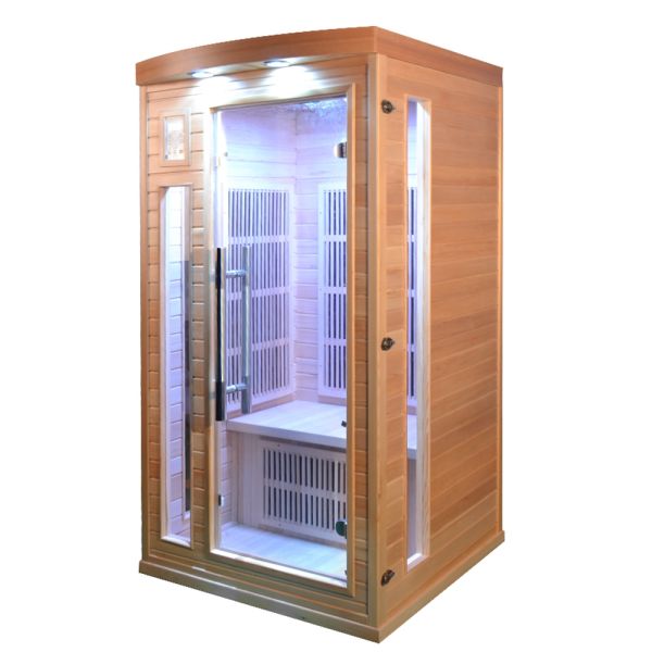 Home 2 Person Far Infrared Sauna Solid Wood 1750W Power