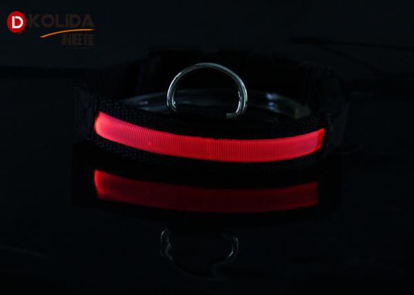 Flashing Nylon LED Dog Collar Luminous Safety Adjustable Glowing Collars
