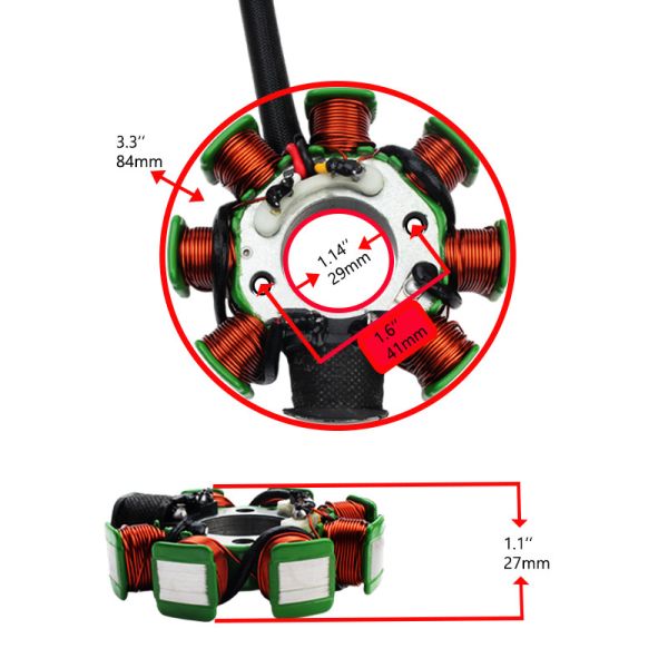 Peças de motocicletas bobina de estator de gerador magnético adequado para BM150 YAYE Acessórios de motor de motocicletas