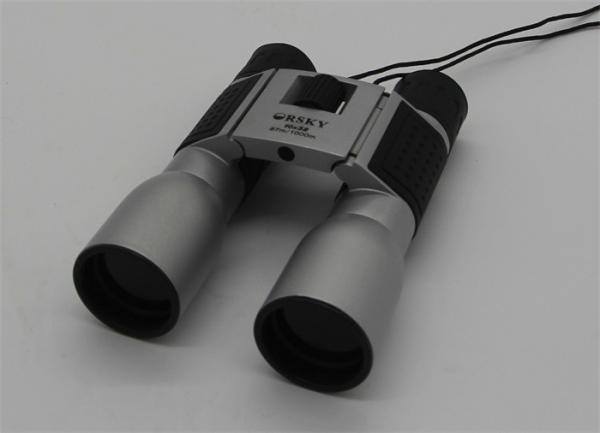 Ergonomic Design Travel High Magnification Binoculars 12x32 Sliver With Neck Strap