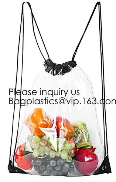 Drawstring Bags, Waterproof Small Clear Bag For Stadium Colleges Sport Event Work Concert Security Approved