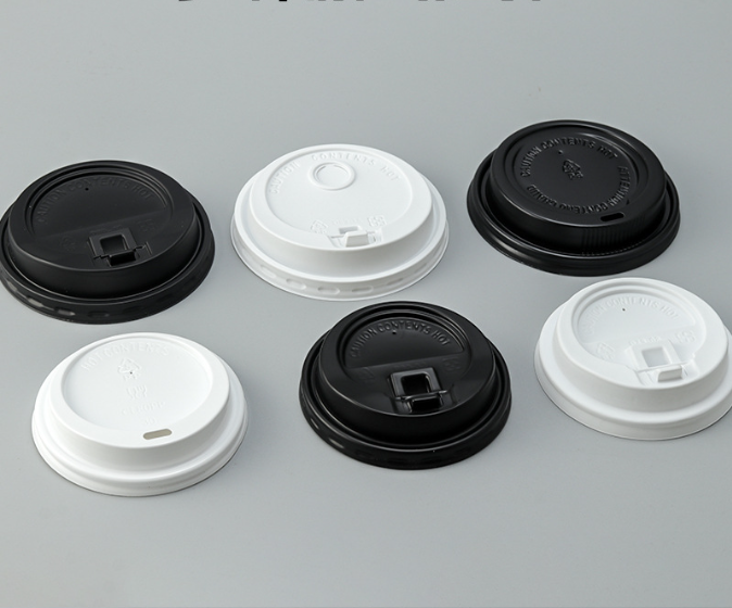 Single Use Disposable PP Plastic Lid For Milk Tea Coffee Paper Cup