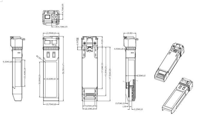 приемопередатчик 1310nm Cisco оптически для SMF/локальных сетей SFP-10G-LR